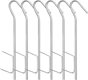 6 Stück Räucherhaken Doppelspitz Fishing Räucherhaken Set Stainless Räucherhaken