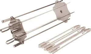 Edelstahl Rotisserie Spieß Set – Spieß-Rondell anex Gyros Scheiben für alle Dreh