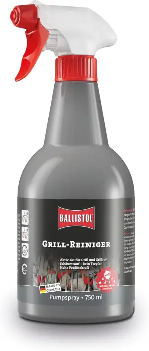 BALLISTOL 25440 Grill-Reiniger 750ml Spray - Aktiv-Schaum BBQ-Reiniger für Rost,