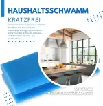 10er Set Kratzfreier Putzschwamm, Soft, waschbar, Topfschwamm, Spülschwamm, Haushaltsschwamm, mit Vlies und Griffmulde