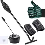 Deckelheber Dutch Oven Haken, 42CM Feuertopf Deckelheber Griffhaken, Dutch Oven Zubehör Set für BBQ, Grill, Camping
