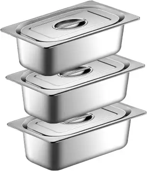 Panierschalen Set 3-teilig, GN 1/3 Behälter, 32,5 x 17,5 x 6,5 cm Panierset für 