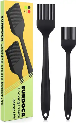 SURDOCA Backpinsel Silikonpinsel Küchenpinsel kochpinsel- 8.2"+10.1" BPA-freies 