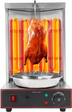 Elektrischer Grill 3000W - Automatischer Drehgrill mit 360° Rotation & Temperatu