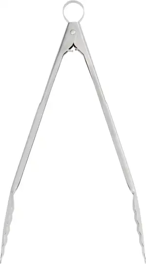 Cuisipro Edelstahl Küchenzange | 30 cm | rutschsichere, gezackte Enden | Zange K