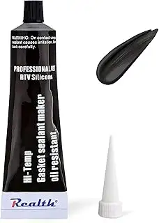 Realth Hochtemperatur Silikon Dichtmasse/Dichtsilikon | RTV 3,53 Unzen(100g) | Ultra Schwarz ölbe...