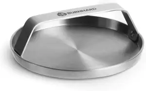 BURNHARD® Edelstahl Burger Smasher, 14 cm, Grillpresse, Hamburgerpresse, Spülmas