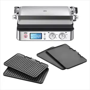 Braun MultiGrill 9 CG9043, 3-in-1 Kontaktgrill, BBQ & Ofen, große Grillfläche (1