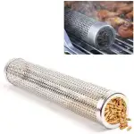 BBQ Räucherröhre aus 304 Edelstahl Kaltrauch 30.5cm, Zubehör für Gasgrill und Kohlegrill - Räucherbox, Pellet-Smoker