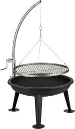ACTIVA Schwenkgrill Merlin I Premium Feuerschale mit Grillrost inkl. hochwertigem & verchromtem G...