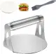 Burgerpresse aus 304 Edelstahl, 5,5 Zoll Runde Burger-Smasher, Antihaft-Stirnsteakpresse, Bequeme...