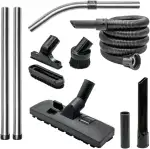 Schlauch Set kompatibel für Kärcher WD Serie WD1 WD2 WD3 WD4 WD5 WD6 WD7 Saugschlauch, 3-teiliges Rohr, Bodendüse, Fugendüse, Bürsten II Nass-/Trockensauger Zubehör 9-teilig