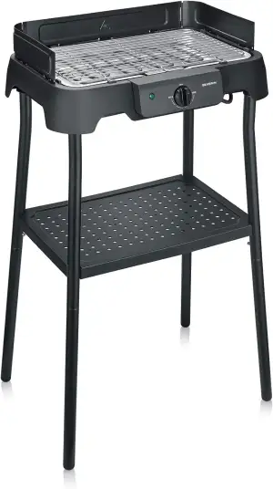 Severin Elektrogrill mit Standfuß, einstellbare Temperatur 35-200 Grad Celsius, 