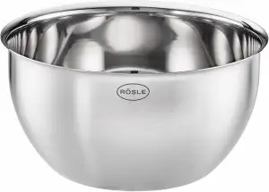 RÖSLE Basic Line Schüssel, formschöne Edelstahlschüssel zur Zubereitung und Aufb