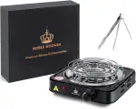NOBLE HOOKAH Shisha Kohleanzünder für Shisha Kohle Elektrisch Kohlegrill 1000W Shisha Zubehör mit Stainless Steel Charcoal Grill Kohleofen shisha zange for Shisha Set
