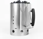 Uniflasy XL Kohle Anzündkamn für Weber 7416 Holzkohlegrill zubehör, Grillkamin Anzünder mit Doppe...