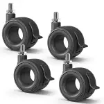 Möbelrollen mit Bremse,Rollen 4er Set, Transportrollen,Schwarz Schwerlastrollen,bis 80kg belastba...