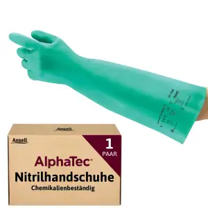 Ansell AlphaTec 37-185 Nitril-Arbeitshandschuhe, Industrie Chemikalien und Leben