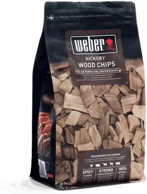 Weber Räucherchips (700g Packung) - Hickory Holz, für Rind-, Schweine-, Wild- & 