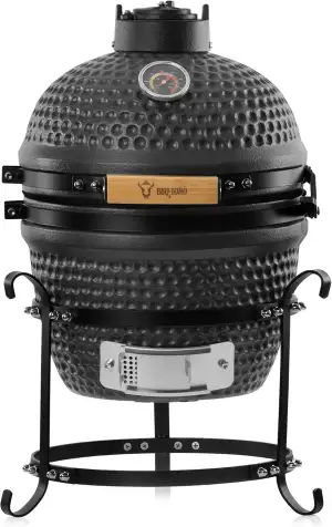 BBQ-Toro Kamado Grill Holzkohlegrill Haiiro Ø 32 cm | Matt Grau, Bubble Frosted 