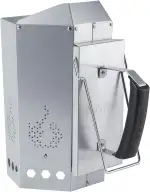 onlyfire Anzündkamin Stahl, Kompakter Grillkohleanzünder mit Griff Hitzeschutzblech, Haltebügel, Rapidfire Grillstarter für Holzkohlegrills, Rapidfire Chimney Starter, Kohlestarter für Holzkohle