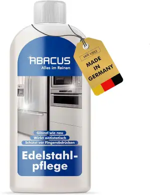 ABACUS Edelstahlpflege Öl 500ml | mit hochwertigen Weißölen | Entfernt Fingerabd