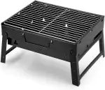 AGM Holzkohlegrill Picknickgrill Edelstahl Kleiner Grill Portable Campinggrill Abnehmbare BBQ Grills für Outdoor Garten Party