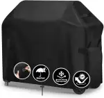 Grillabdeckung wetterfest, 420D Oxford-Stoff Grill Abdeckhaube mit Klettverschluss zum Befestigen, wasserdicht, staubdicht, atmungsaktiv, reißfest Gasgrill Abdeckung Schutzhülle(147x61x122cm)