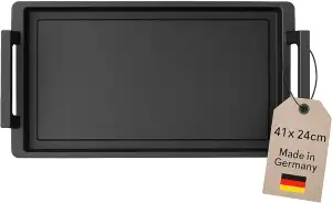 Lieblingspfanne Teppanyaki Grillplatte 41x24 cm I mit Seitengriffen I glatte ant