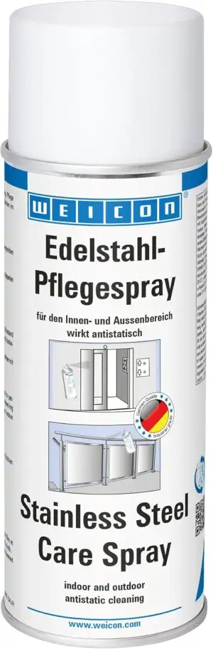 WEICON Edelstahlpflege-Spray 400 ml | Effektiver Edelstahlreiniger von metallisc