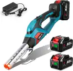 ONEVAN Akku Grillanzünder, 2-in-1 Heißluftfön Zünd & Blasmodus, Temperatur bis 800 °C, kabellos elektrischer Feueranzünder mit 2×3.0Ah Akkus, Holzkohleanzünder/Grillstarter für Grills, Kamine, Camping