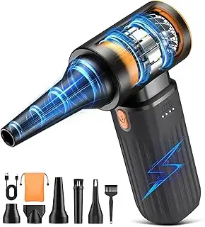 Elektrische Staubgebläse, 3 Gang 200000 RPM Electric Air Duster mit 8000 mAh Akku Ultraleise Drucklu