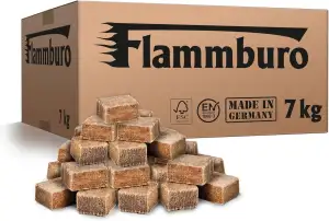 Flammburo | Öko Anzündwürfel 7 kg | DIN Zertifiziert und Made in Germany | Aus H