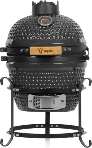 BBQ-Toro Kamado Grill Holzkohlegrill Haiiro Ø 32 cm | Grau | Mini Holzkohlegrill