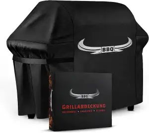 BBQ - Universelle Grillabdeckung [122cm x 61cm x 147cm] - Innovative - wetterfest und wasserdicht [100%] - Abdeckhaube Gasgrill - Abdeckplane Grill