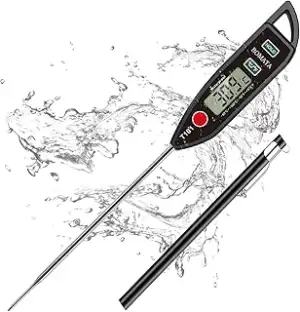 BOMATA Wasserdichtes IPX7 Thermometer, geeignet für Wasser, Flüssigkeiten,Kerzen