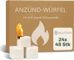 Blumixx Anzündwürfel – 24 Pakete = 1152 Würfel, Grillanzünder, Kaminanzünder und Kohleanzünder – ...