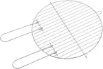 Barbecook Grillrost rund 40 cm mit zwei festen Haltegriffen für Holzkohlegrill, BBQ grill zubehör, edelstahl, leicht zu reinigen