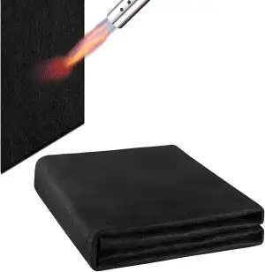 Feuerfeste Unterlage 100x100cm, Carbonfilz Hitzeschutzmatte Hitzebeständig bis 9