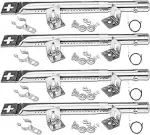 GFTIME 31cm bis 45cm Universal Gasgrill Brenner Ersatzteile für Landmann Triton, Enders Monroe, Tepr