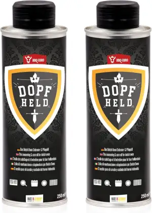 BBQ-Toro DOPFHELD - Das Dutch Oven Einbrenn- & Pflegeöl | 2X 250 ml | Öl für Pfl