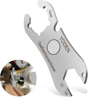 YODEN Gasflaschenschlüssel Edelstahl - Multi Funktion Mit Starkem Magnet und Fla