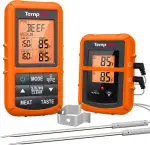 ThermoPro TP20 Digital Funk Bratenthermometer 150m Reichweite Grillthermometer Ofenthermometer Thermometer Wireless mit 2 Temperaturfühlern für BBQ, Ofen und Grills