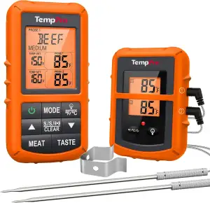 ThermoPro TP20 Digital Funk Bratenthermometer 150m Reichweite Grillthermometer O