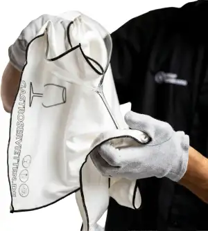 Mikrofaser Poliertuch 50 x 65 cm, 100% fusselfrei, streifenfrei für Gläser und E