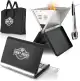 JIMMY BURNS Campinggrill Holzkohle Edelstahl | [Notebook Design] | für 2-4 Personen | Barbecue Kl...