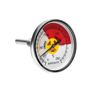 BROWIN® Analog Grillthermometer | Thermometer für Smoker und Grill | Deckeltherm