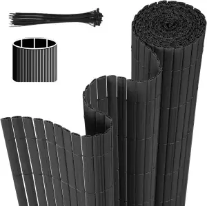 PVC Sichtschutzmatte, 90x500cm, Sichtschutzzaun Dreifache Verstärkung, Balkon Si