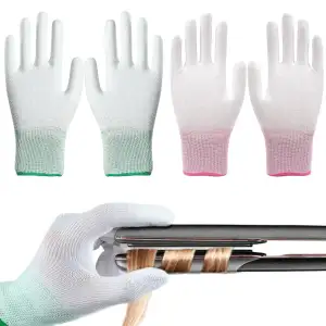 2 Stück Hitzeschutz Handschuhe, Hitzebeständige Handschuhe mit Silikonfinger, Hi