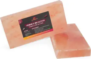 grillart® Premium XL Salzstein zum Grillen (2er Pack Rechteckig) – Hochwertiger 